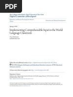 Implementing Comprehensible Input in The World Language Classroom