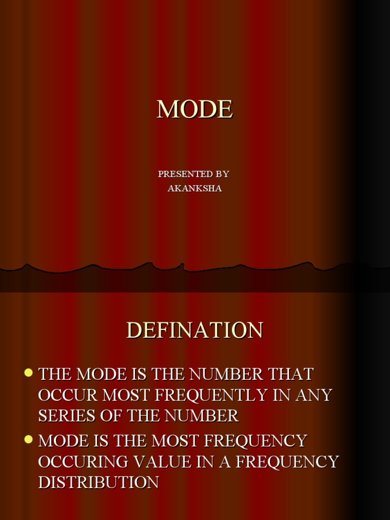 Mode | PDF