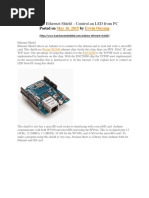 Arduino Ethernet Shield Control LED