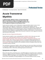 Acute Transverse Myelitis - Neurologic Disorders - MSD Manual Professional Edition PDF