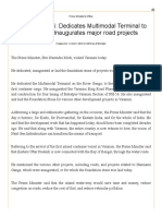 PM in Varanasi Dedicates Multimodal Terminal To PDF