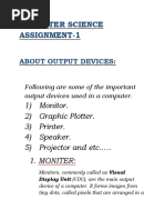 COMPUTER Input and Out Put Devices