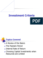 Proj MGMNT Mod 2 Investment Criteria