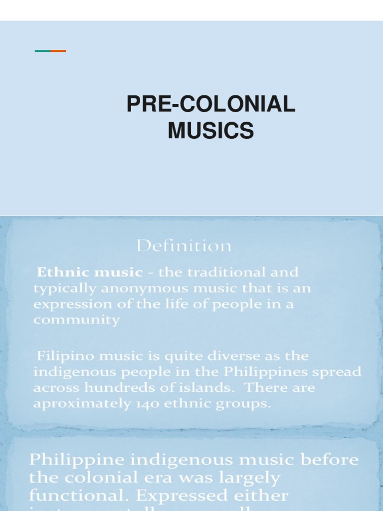 Pre-Colonial Filipino Folk Songs | PDF
