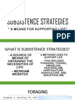 Subsistence Strategies