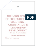 Training Reports of CBO Guideline