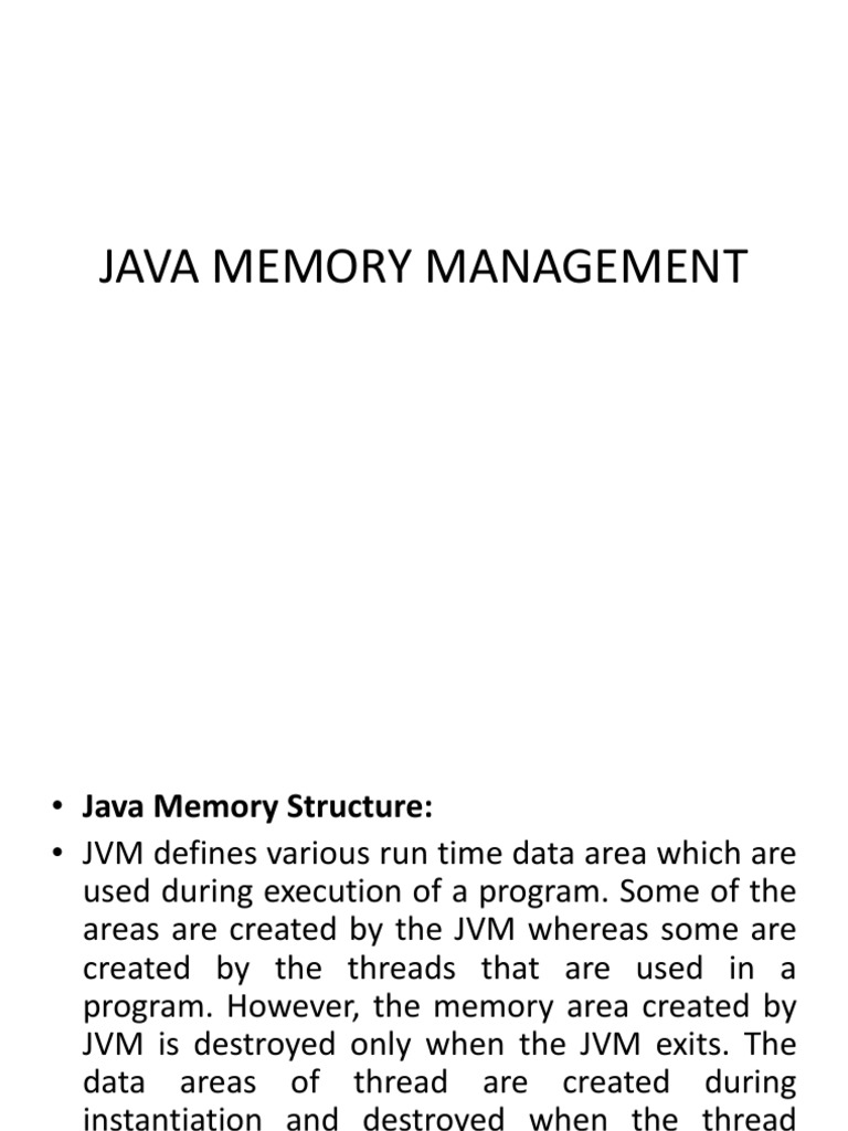Java Memory Management | PDF
