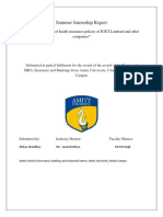 Comparative Study of Health Insurance Policies of ICICI Lombard and Other Companies1