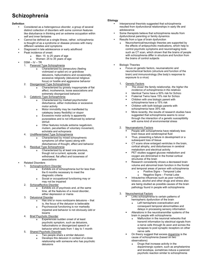 Oral Revalida in Schizophrenia Nursing | PDF