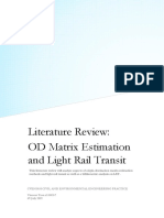 OD Matrix Estimation and Light Rail Transit Literature Review