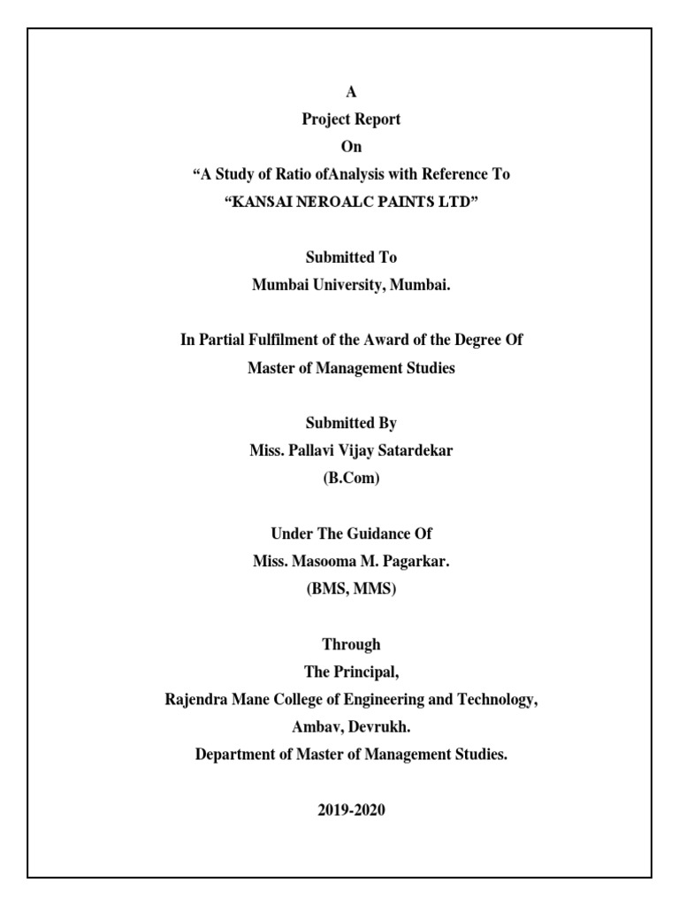 RATIO ANALYSIS PROJECT PDF FREE DOWNLOAD intelligence overview