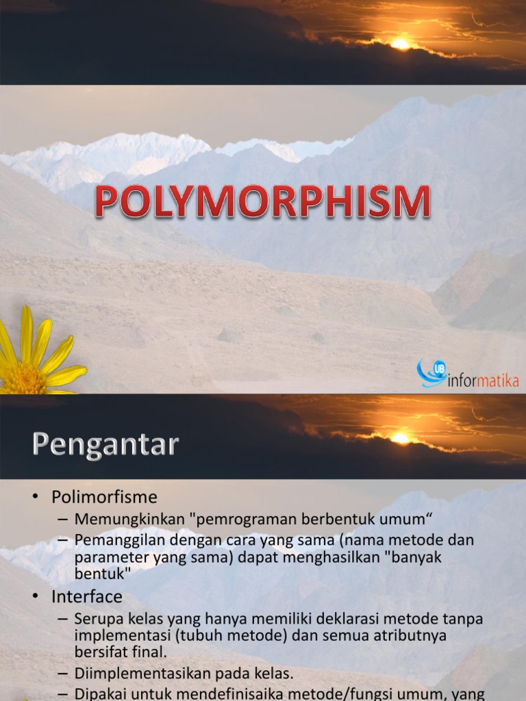 Polimorfisme dan Interface dalam Pemrograman | PDF