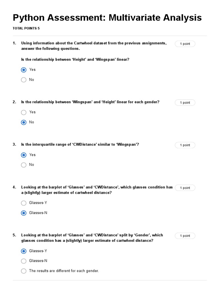Python Assessment - Multivariate Analysis - Coursera PDF | PDF ...