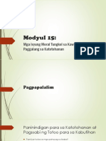 Modyul 15 Mga Isyung Moral Sa Kawalan NG Paggalang Sa Katotohanan