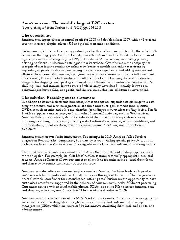 Amazon Case Study
