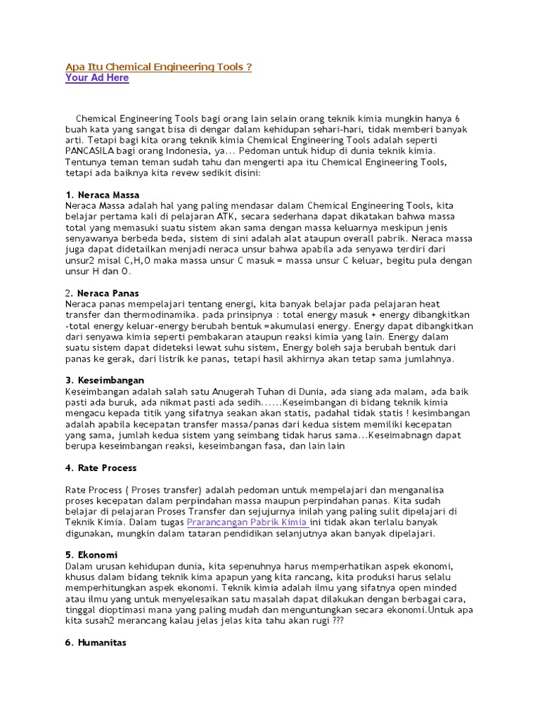 Apa Itu Chemical Engineering Tools Pdf