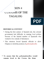 Customs of Tagalog