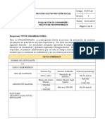 Evaluación desempeño prácticas profesionales