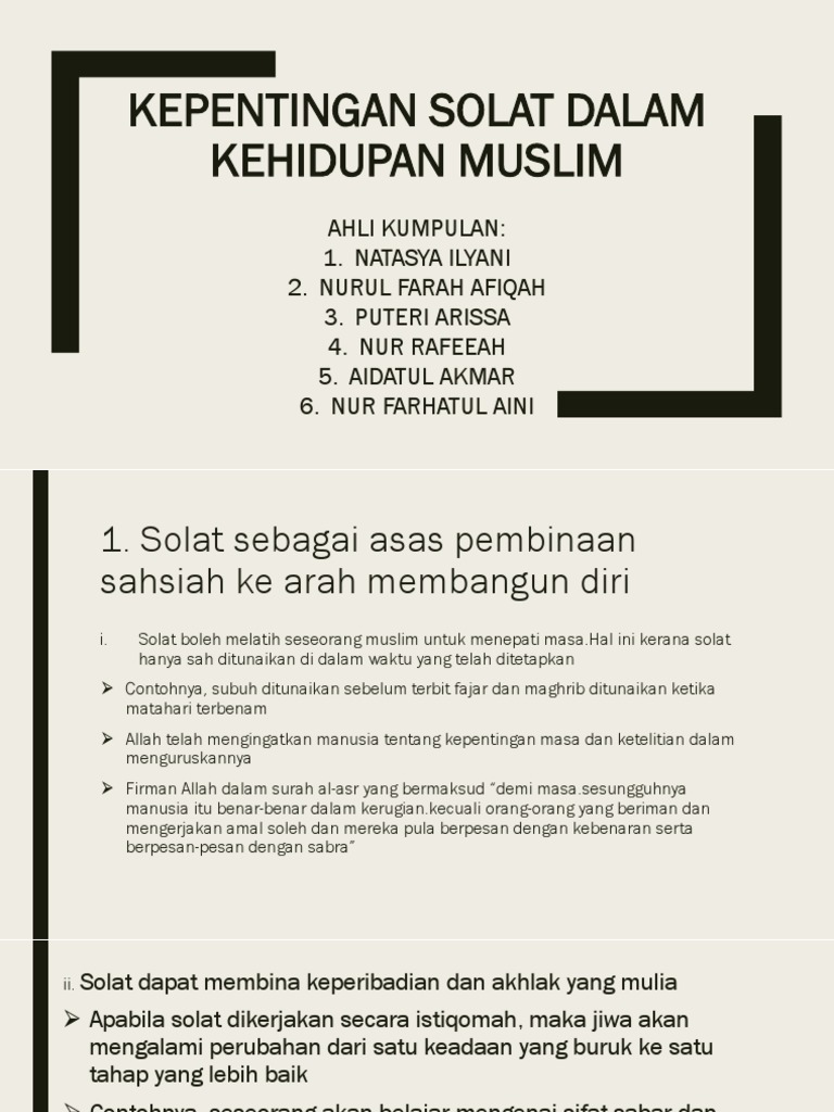 Kepentingan Solat Dalam Kehidupan Muslim Pdf
