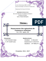 Financement Des Opérations de Commerce Extérieur PDF