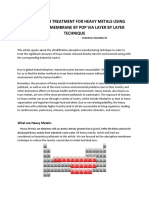 Waste Water Treatment Using Adsorption Method