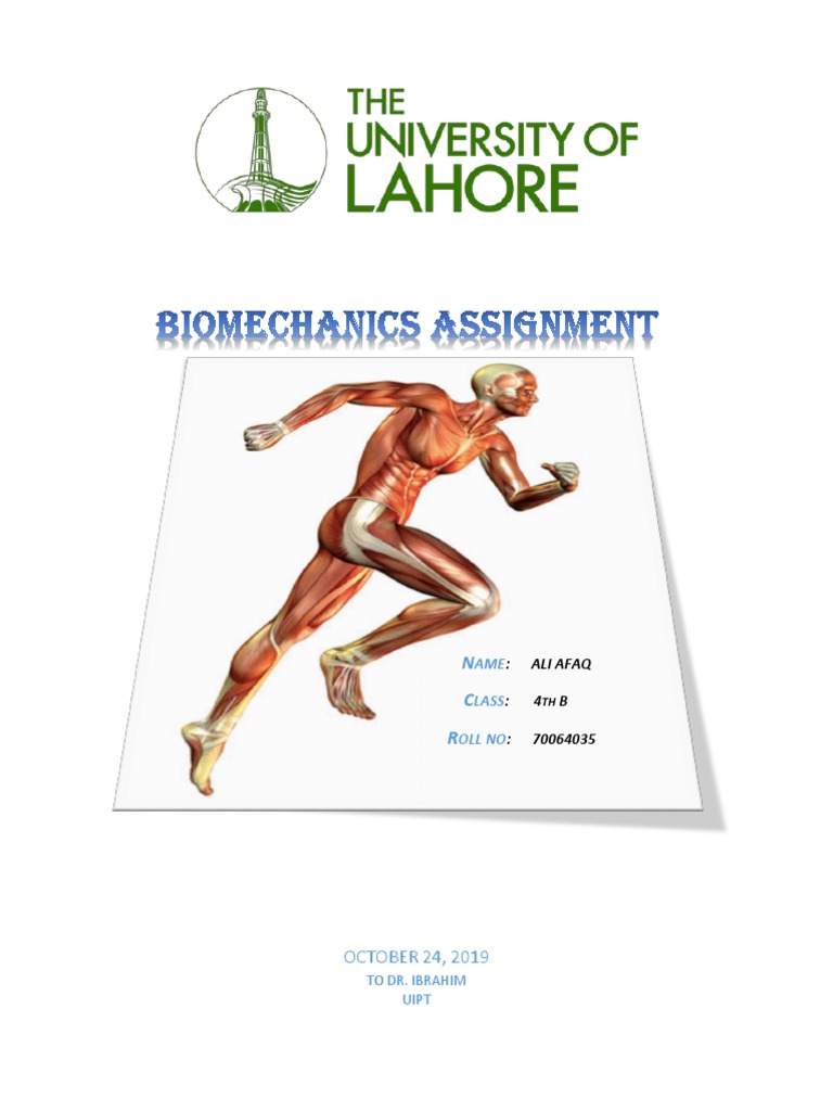 Biomechanics Assignment 1