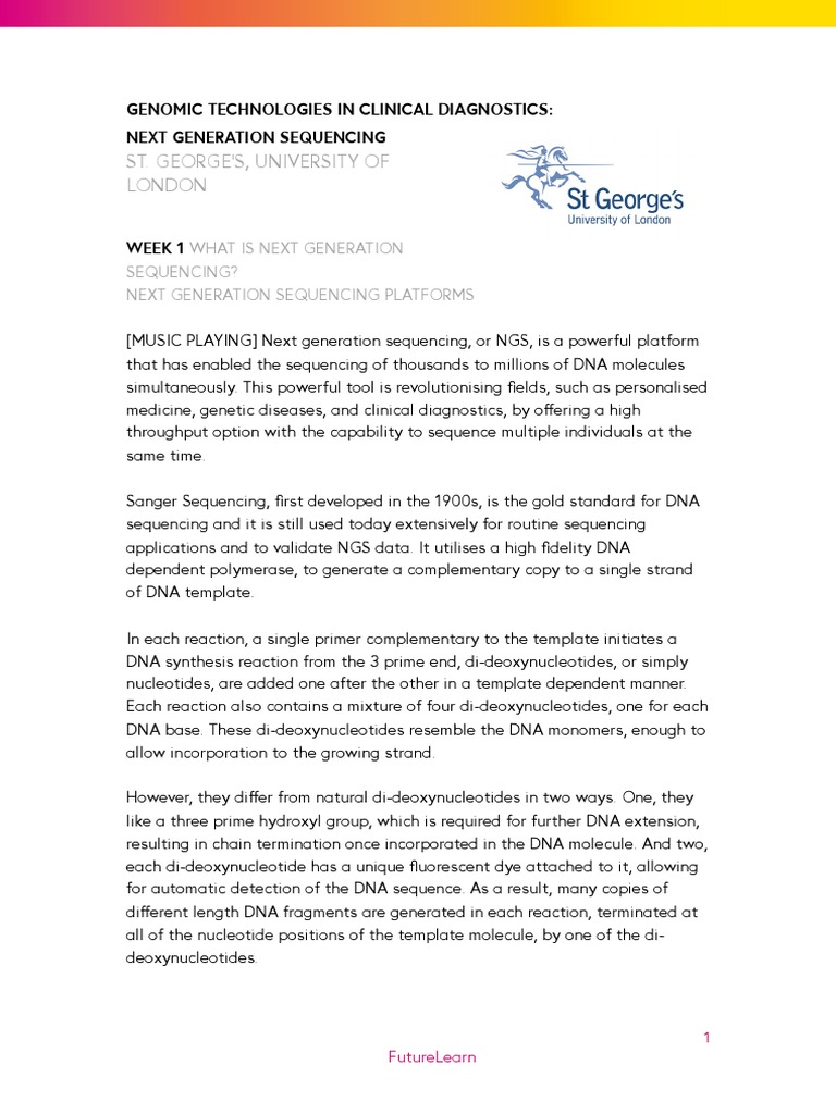 Next Generation Sequencing Platforms PDF | PDF | Dna Sequencing ...