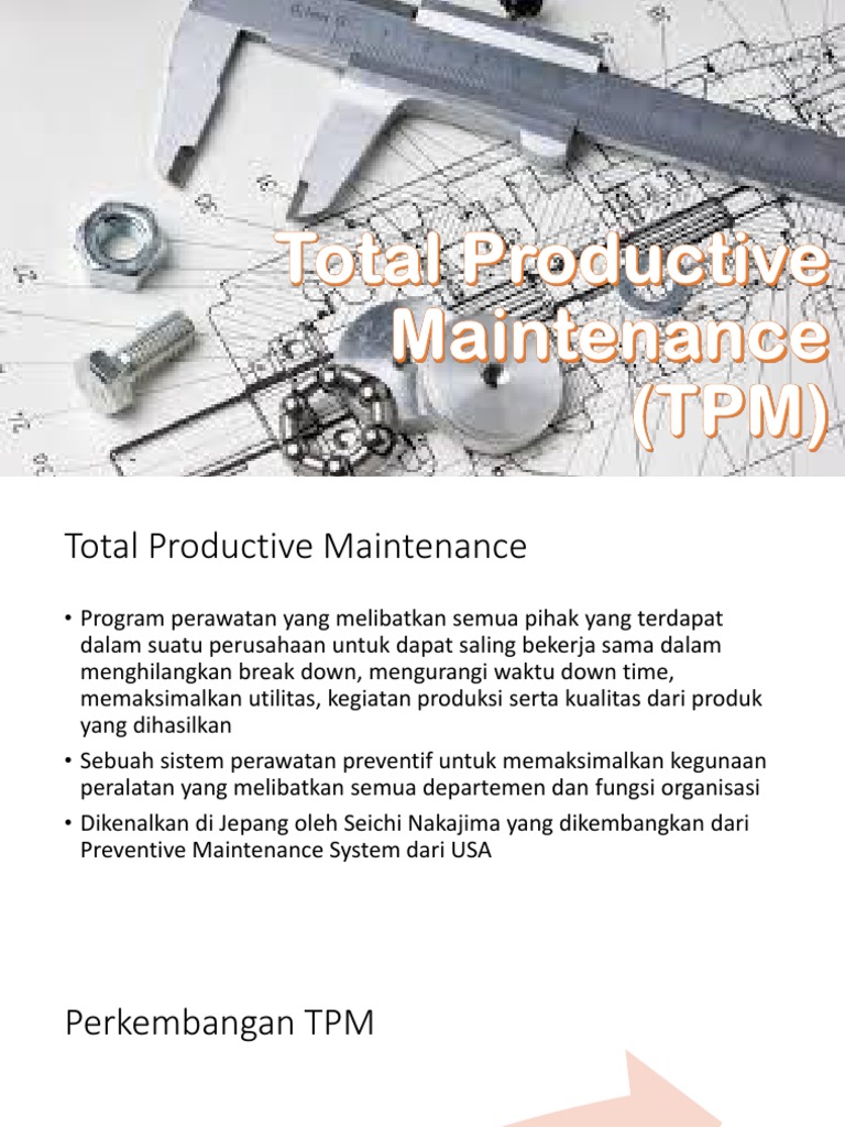Total Productive Maintenance TPM PDF | PDF