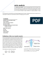 Ray Transfer Matrix Analysis