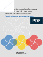 DERECHOS HUMANOS AL BRINDAR INFORMACIÓNY SERVICIOS ANTICONCEPTIVOS - OMS - 2014.pdf