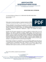 Ministerio Interior - Propuestas y Medidas - Asociación Sosdesaparecidos