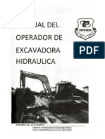 Manual Del Operador de Excavadora Hidraulica