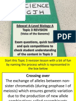 Edexcel A Level Biology Topic 3 REVISION