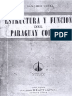 Estructura y Funcion Del Paraguay Colonial, H. Sanchez Quell