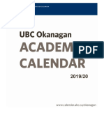 UBC Okanagan Calendar Fees