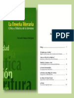 La Ensec3b1a Literaria Crc3adtica y Didc3a1ctica de La Literatura