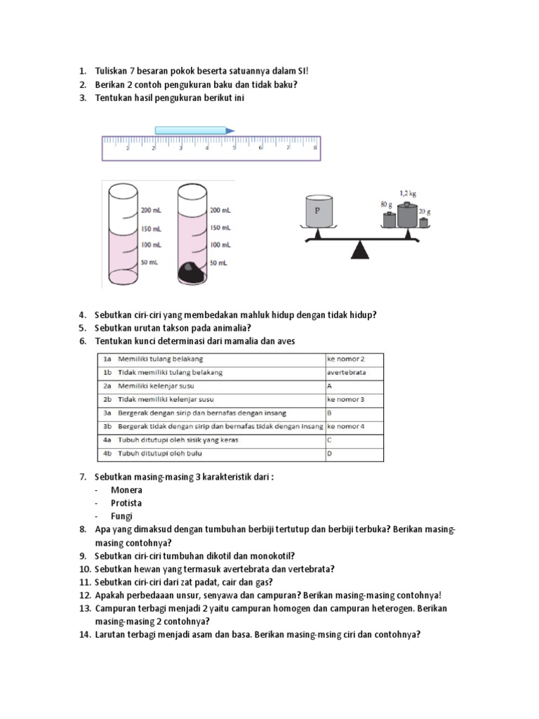 Tuliskan 7 Besaran Pokok Beserta Satuannya Dalam Si