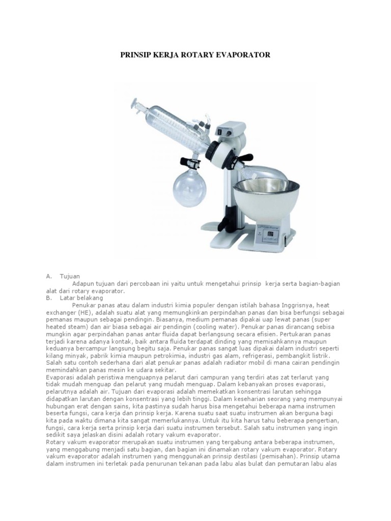 Prinsip Kerja Rotary Evaporator PDF