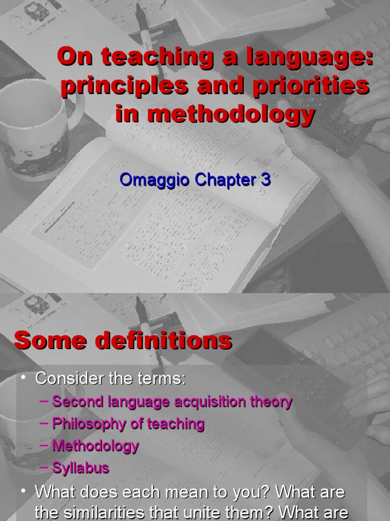On Teaching A Language Principles and Priorities in Methodology | PDF ...