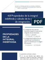 4.8 Propiedades de La Integral Indefinida y Cálculo de La Constante de Integración.