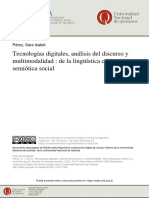 Tecnologías Digitales, Análisis Del Discurso y Multimodalidad de La Linguística Crítica A La Semiótica Socia. Perez Sara 2013 PDF