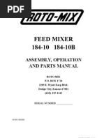 Feed Mixer 184-10 184-10B: Assembly, Operation and Parts Manual