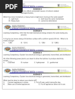 Science 9 Test Item Bank