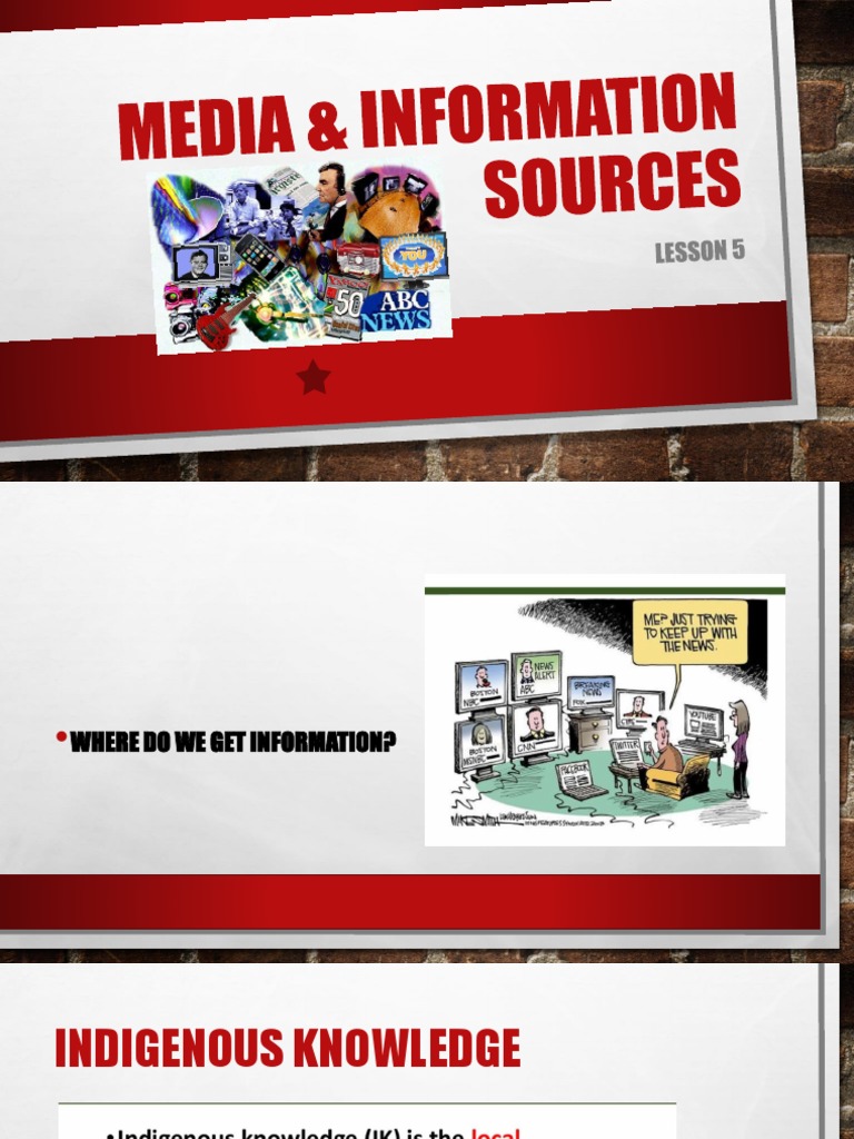Information Sources Overview: Lesson 5 | PDF | Computers