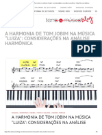 A Harmonia de Tom Jobim Na Música - Luiza - Considerações Na Análise Harmônica - Blog Terra Da Música
