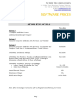 Afroz Tech Price List