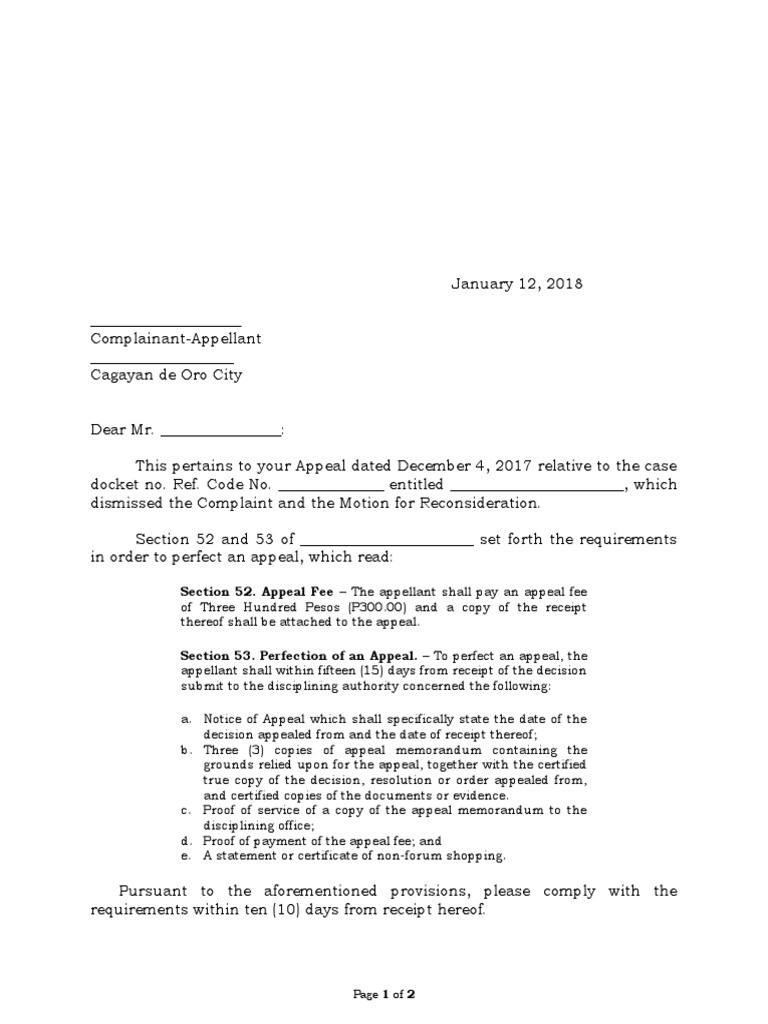 Appeal Fee Payment Instructions | PDF