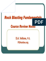 Rock Blasting Fundamentals Course Review Notes