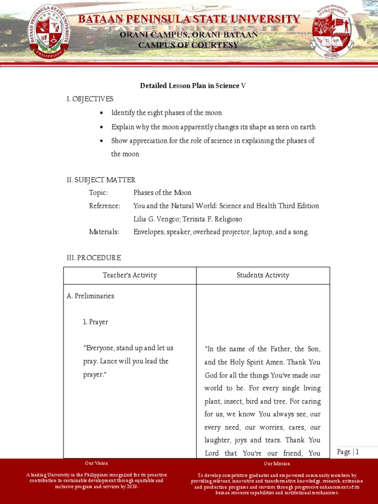Detailed Lesson Plans | PDF | Terrestrial Planets | Planets