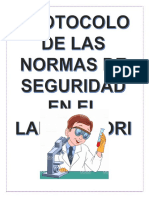 Protocolo de Las Normas de Seguridad en El Laboratorio